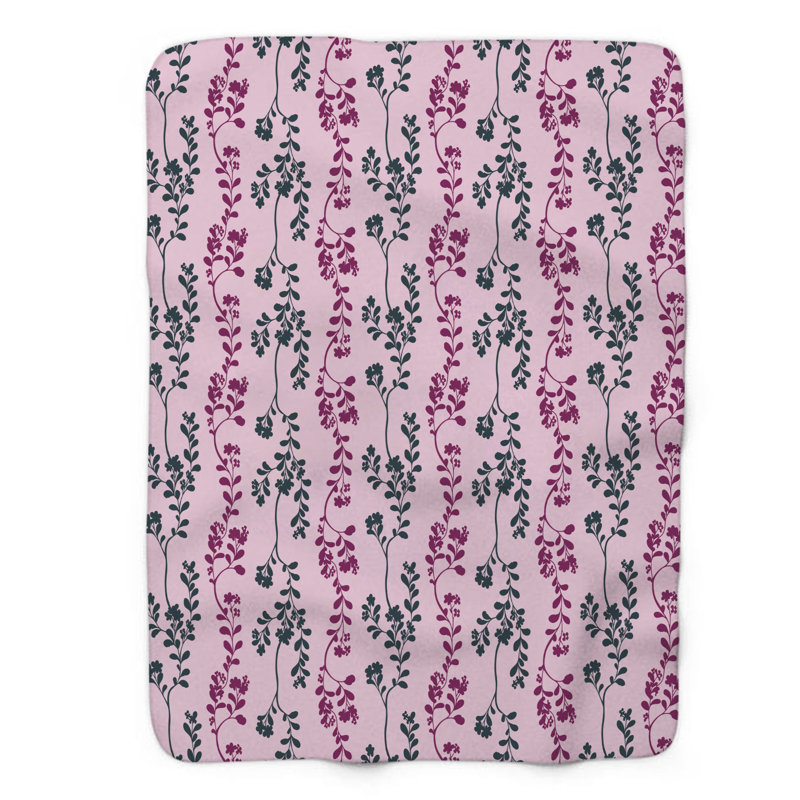 Floral Grace - couverture de qualité supérieure 1 pièce, Lit simple