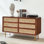 Solid wood rattan drawer storage cabinet 53.54 " W