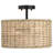 Lannister Rattan Semi Flush Mount