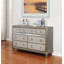 Ensemble de chambre à coucher avec rangement rembourré Merrill Game Platinum_5 pièces-715615668