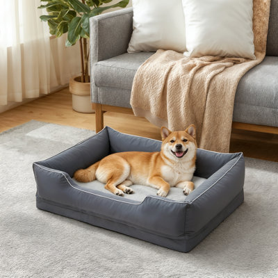 5 Sizes Waterproof Orthopedic Dog Beds With Washable Removable Cover, Supportive Foam