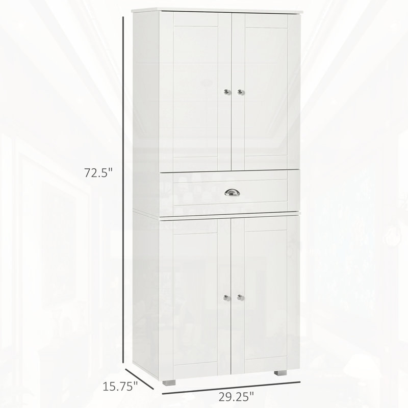 72" Freestanding Kitchen Pantry Cabinet