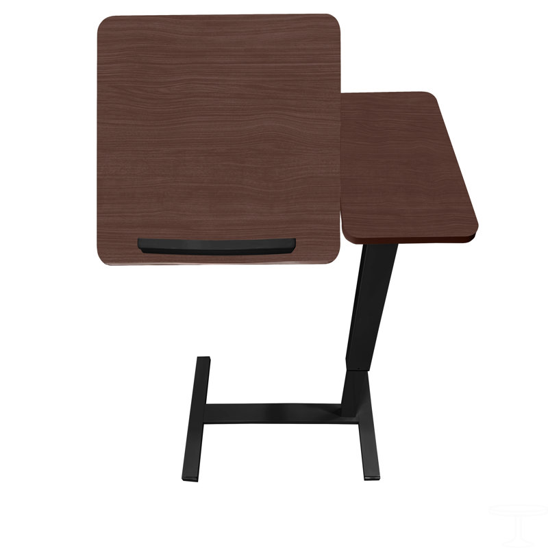 Table de chevet, bureau de chevet pliant Support mobile pour ordinateur portable Table de lit inclinable avec roulettes
