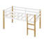 Lit simple mezzanine Base de lit mezzanine basse avec garde-corps et échelle
