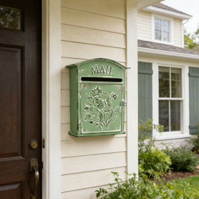 Vintage Mailboxes Mailbox Wall Mount Mailboxes for Outside Vintage Mailboxes for House Outside Porch Front Door Garden Decor