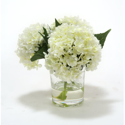 Polysilk Hydrangea Arrangement in Vase