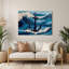 Art mural en métal bleu marine-569722400