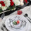 Ecoquality Tableware Disposable Plastic Plates Dinner Party Brush Collection Set For 10 Guests