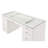 1pc Glam Makeup Vanity Table Glass Top 9 Drawers Knobs Wooden Bedroom Furniture-460007682