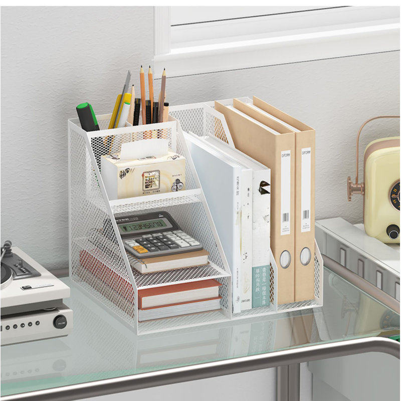 Porte-revues en métal Shannalee, Blanc