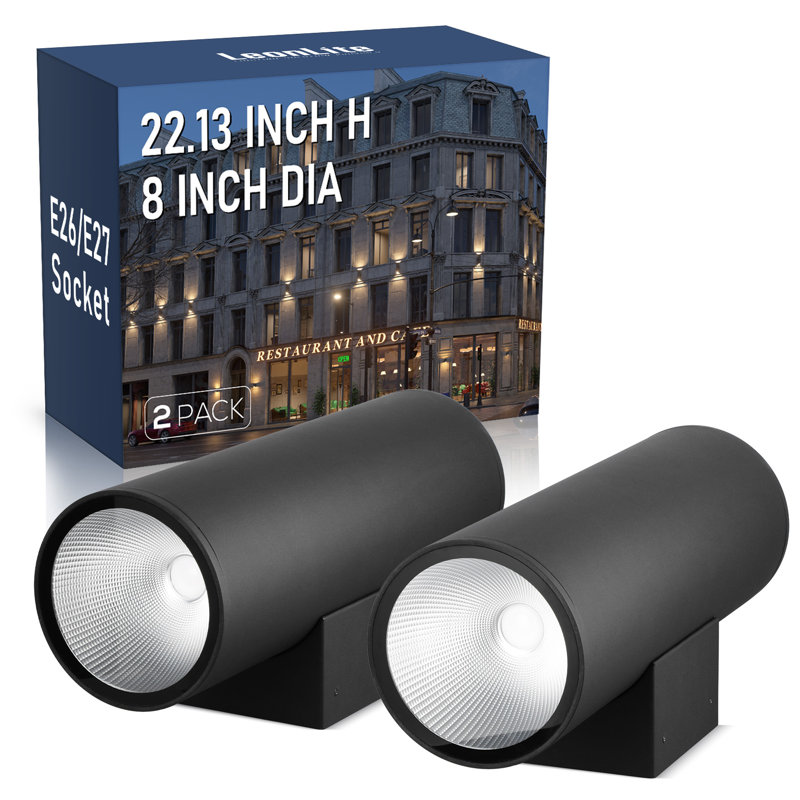 22 pouces 36w 5cct a conduit le cylindre vers le haut et vers le bas de la lumière murale d'extérieur, applique murale 100v-277v à intensité variable