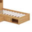 Lit plateforme simple en L avec armoires de rangement, bureau, lit gigogne et lumière DEL-118763484