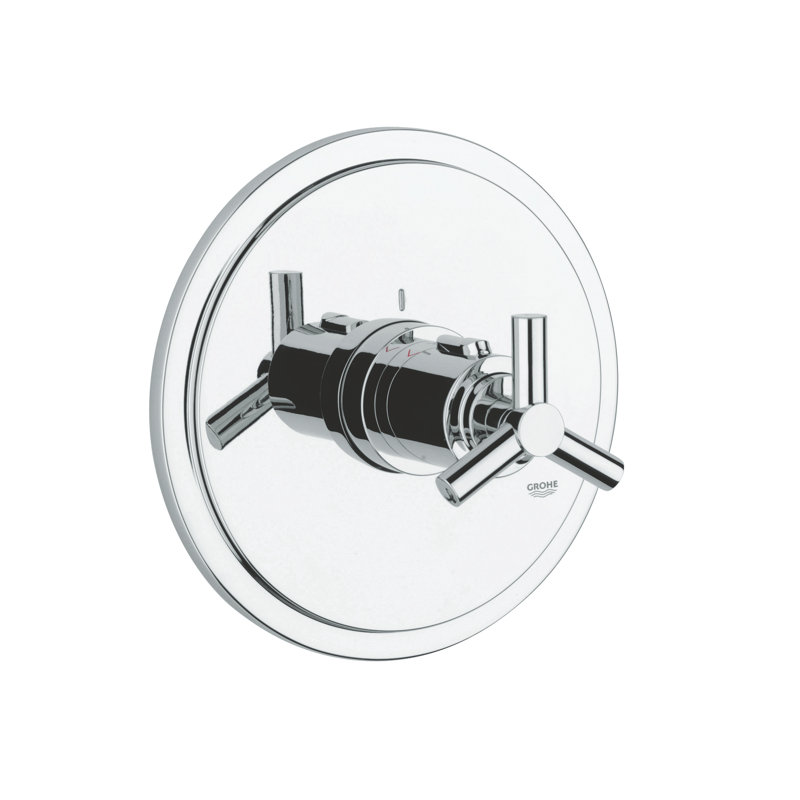 Garniture de robinet thermostatique avec poignée à rayons Atrio®, Chrome StarLight