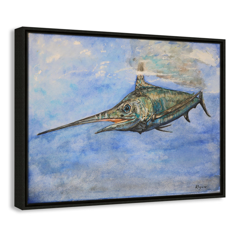 Impression Marlin par Mike Ragan pour , Espresso, H 19,5 po x l 25,5 po