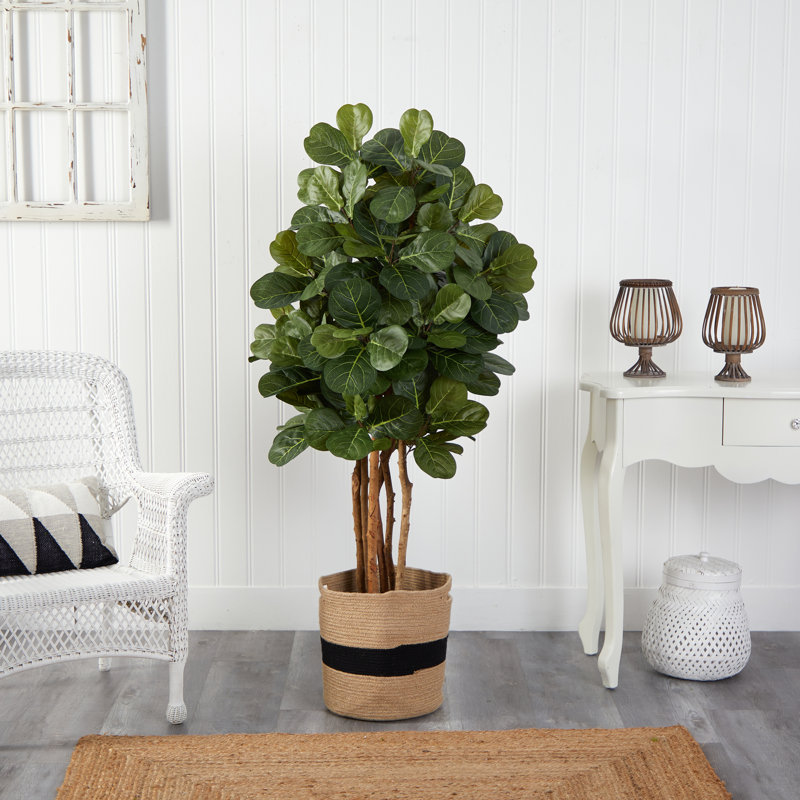 60'' Faux Fiddle Leaf Fig Tree in Planter