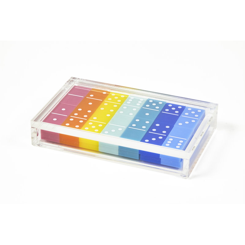 Lucite Domino Set Multicolor