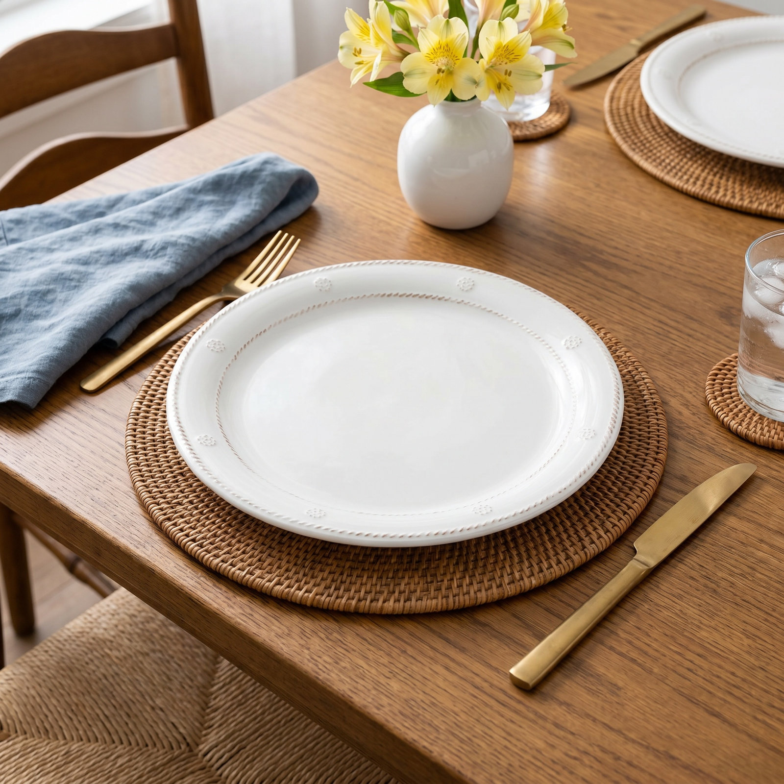 Juliska Berry & Thread 11" Dinner Plate, Whitewash