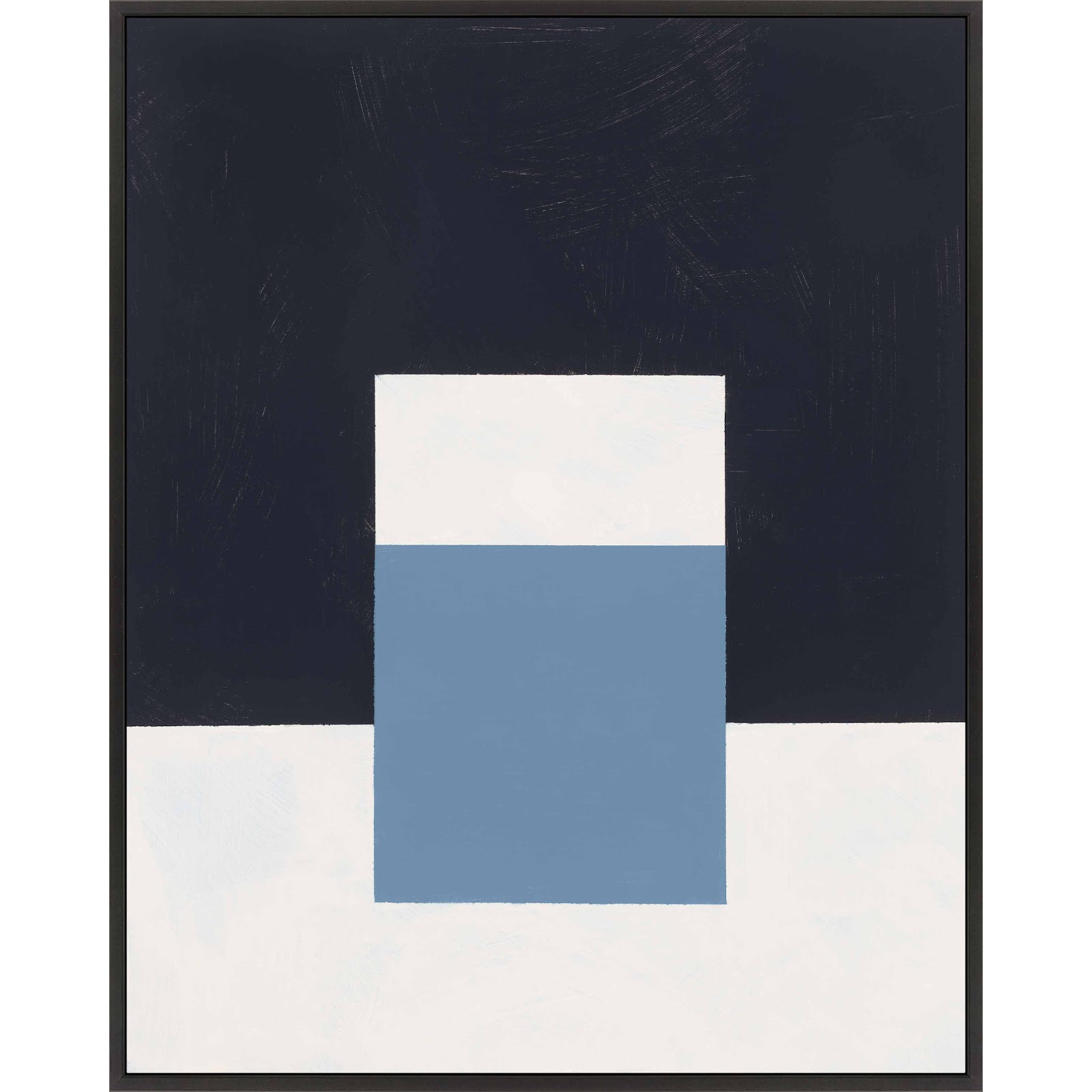 Square Sky by Robert Kamnatnik, Black Framed Canvas, 30" H x 24" W x 1.38" D