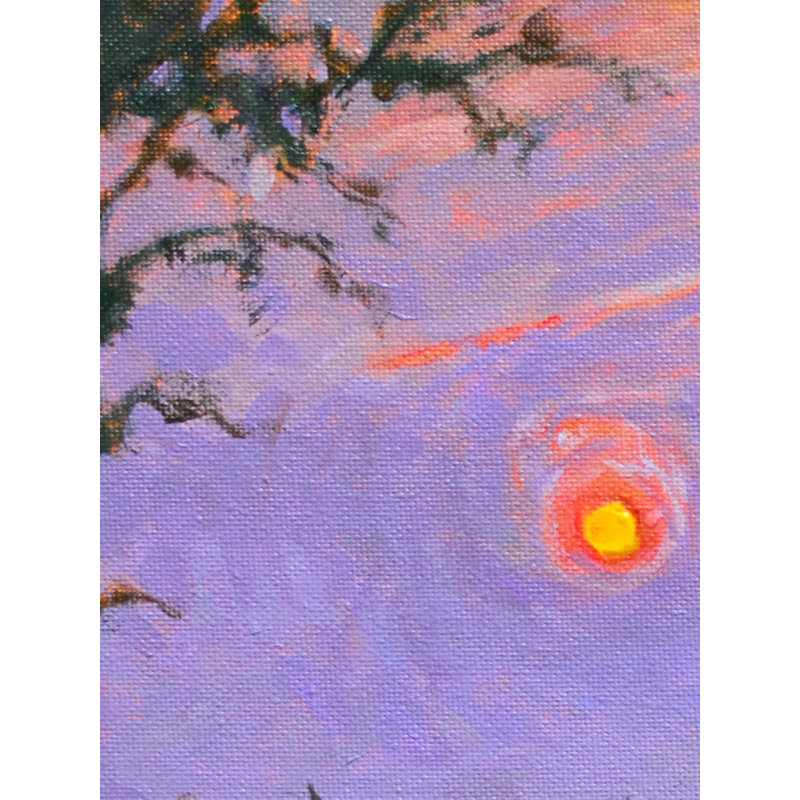 The Lilac Sky, peinture avec cadre | Acrylique sur toile | Par Mitisha Vakil