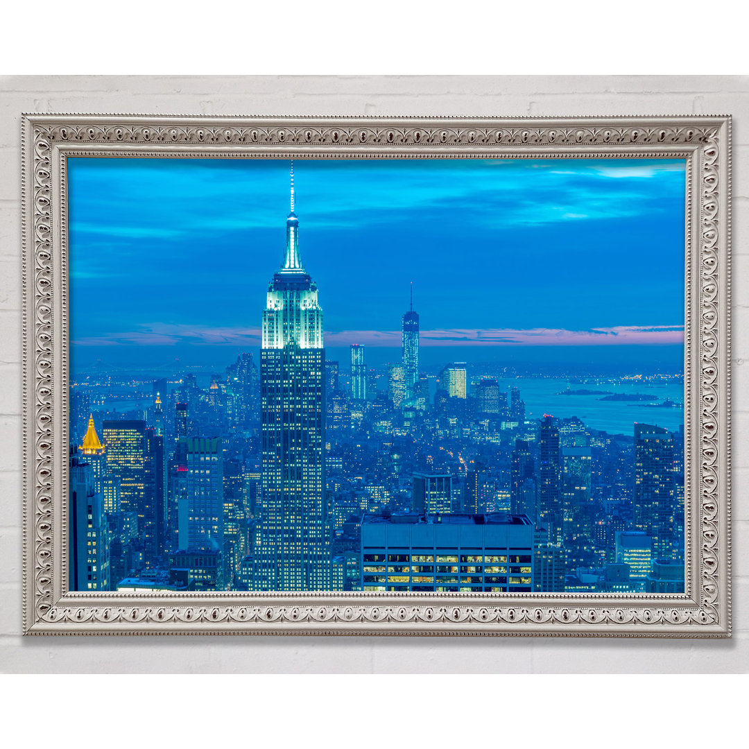 Empire State Building Blues - Einzelner Bilderrahmen Kunstdrucke