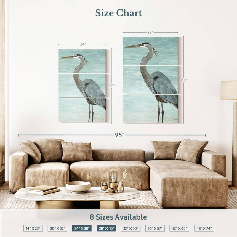 Brampt Great Heron, 38" H x 24" W