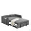 Canapé-lit convertible moderne de 55 po avec 2 poches pour accoudoirs amovibles, canapé-lit en velours avec lit escamotable, 2 coussins et dossier ajustables pour le salon, accoudoirs à motif quadrillé -1273060565