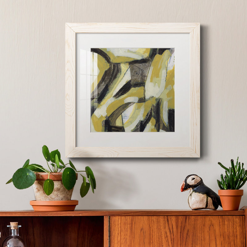 «Citron Rhythm II», reproduction encadrée de qualité supérieure - prête à être accrochée, Papier avec cadre blanc, Blanc