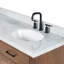 Meuble-lavabo double en bois massif 72 po avec plateau en marbre Carrara de Thornaby 72 po-1321718401