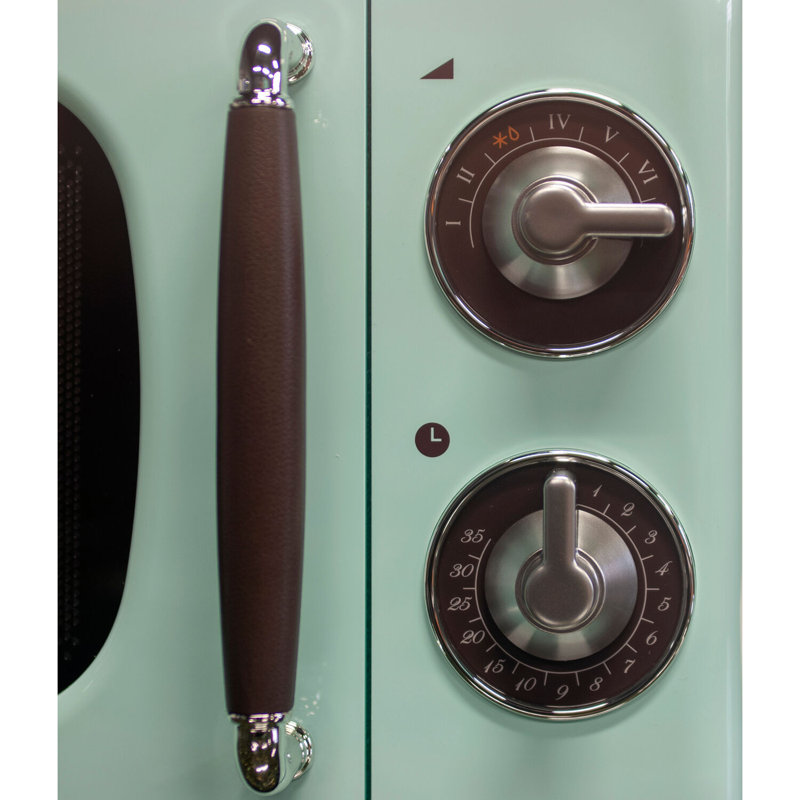 Comptoir Magic Chef, 0,7 pi cu, 700 watts, cadran rotatif, minuterie, 7 niveaux de puissance - noir, Vert