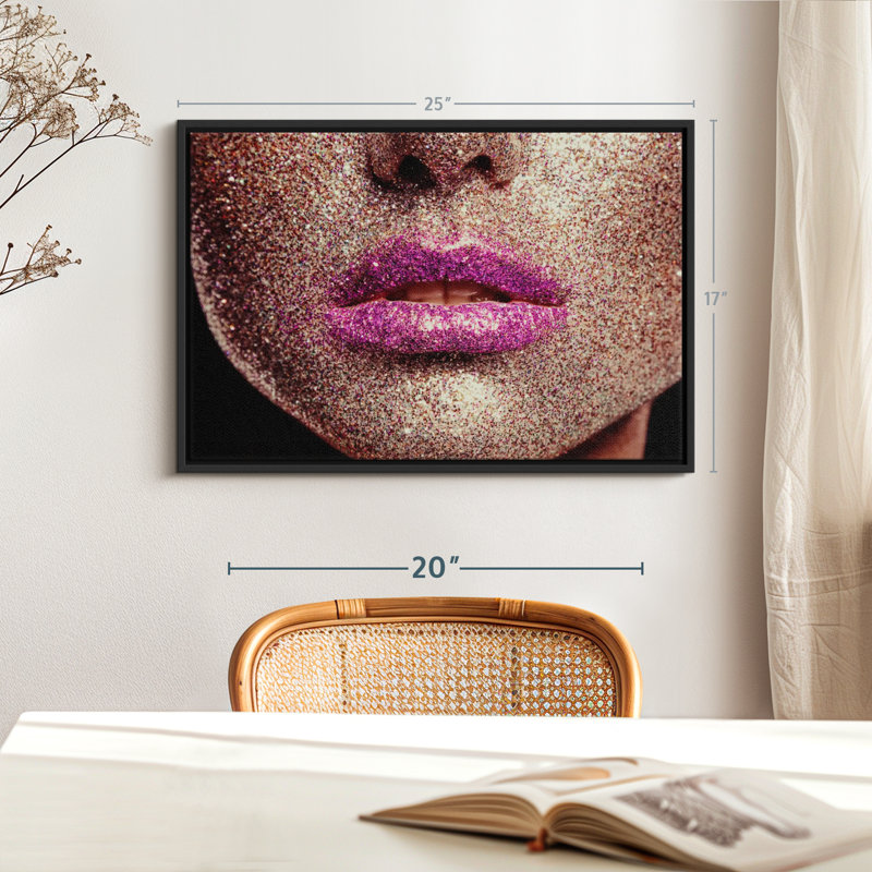 Beauté «Pink Glitter», H 25 po x l 17 po