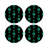 Gem Emeralds Vegan Leather Round Pebble Placemat -118138341-118138340
