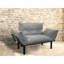 Canapé-lit deux places gris - Futon gain d'espace pour les salons et les chambres. Structure à pieds hauts pour un nettoyage facile. Disponible en plusieurs coloris. Montage facile grâce à la notice incluse. Aucun outil supplémentaire requis.