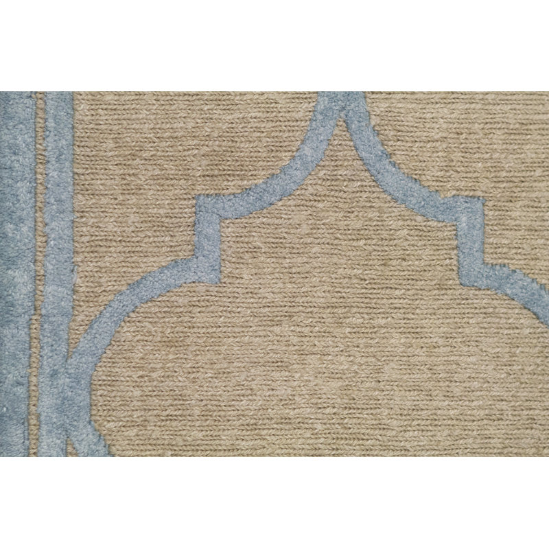 Himalayan Cotton Geometric Area Rug in Khaki