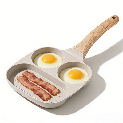 Household Breakfast Mini Frying Pan, Aluminum & Maifan Stone Non-stick Pan, Gas & Induction Cooker Universal