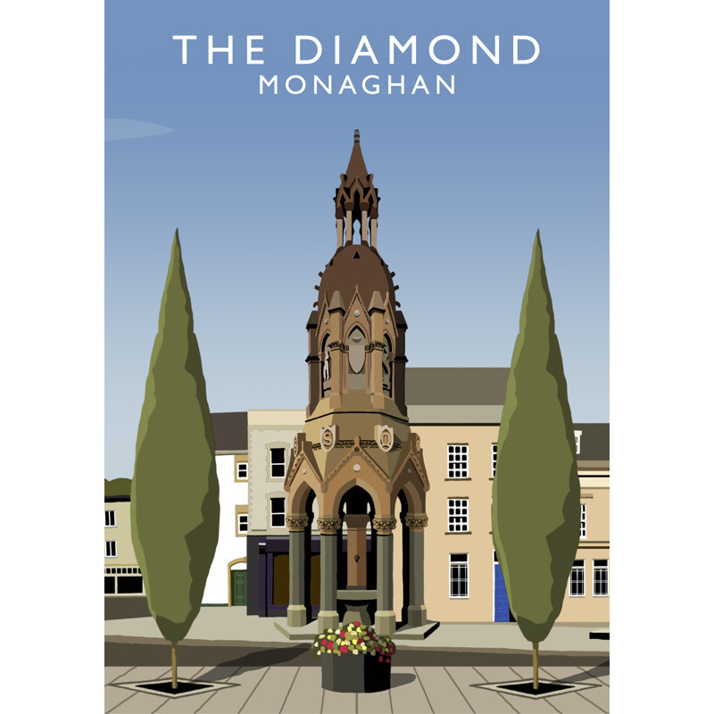 The Diamond Monaghan 1 Piece Wall Art, 50 cm H x 40 cm W x 1 cm D, No Frame