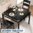 Dining Table Set for 2, Wood Kitchen Table with 2 Upholstered Chairs, Kitchen Table Chairs Set of 2 w/ Collision Angle for Small Space, Kitchen Room, Apartment