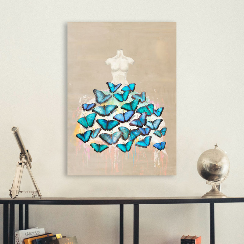 Dress Of Butterflies II by Kelly Parr - Wrapped Canvas Print, 70cm H x 50cm W x 4cm D