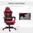Racing Gaming Chair Diamond PU Leather Office Gamer Chair High Back Swivel Recliner With Footrest, Lumbar Support, Adjustable Height-1544176640
