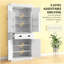 Armoire de cuisine de style nordique avec lumières DEL, 6 tablettes de porte, un tiroir et 4 tablettes réglables, pour votre maison-124437670