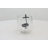 Cole And Grey Glass Candle Holder With Black Metal Accents-2126759595