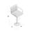 Swivel Upholstered Adjustable Height Counter Stool with Metal Frame-616944985