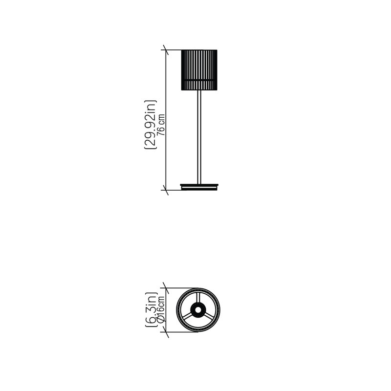 Living Hinges Table Lamp, 29.92" H x 6.3" W x 6.3" D, Organic Cappuccino