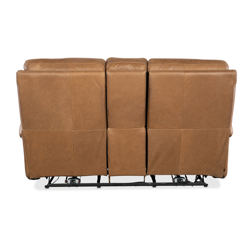 SS Leather Power Reclining Loveseat, Denver Coffee