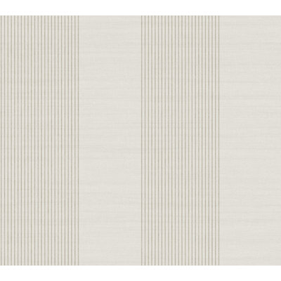 Archer Stripe Light Grey Faux Linen Wallpaper