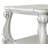 Bone White End Table with Bottom Shelf