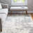 Round  Abstract Machine Made 8' Polypropylene Area Rug in Gray/Ivory/Brown-880028697