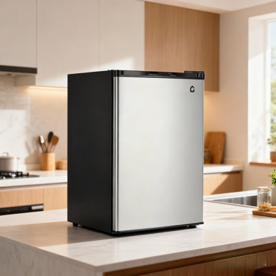 Compact Refrigerator | Two Door Mini Fridge with Energy-Efficient & Quiet Operation, 7 Settings Temperature Adjustable | for Dorm, Office, Bedroom, Kitchen, Bar Use​ with Adjustable Shelves