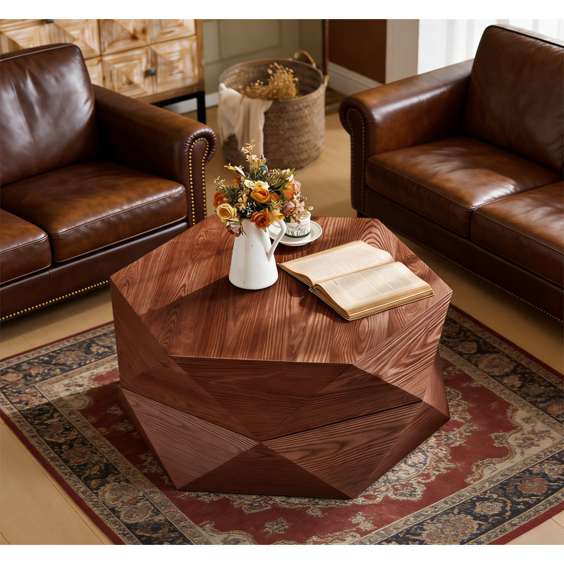 Table basse 36,61 po, Brun-roux