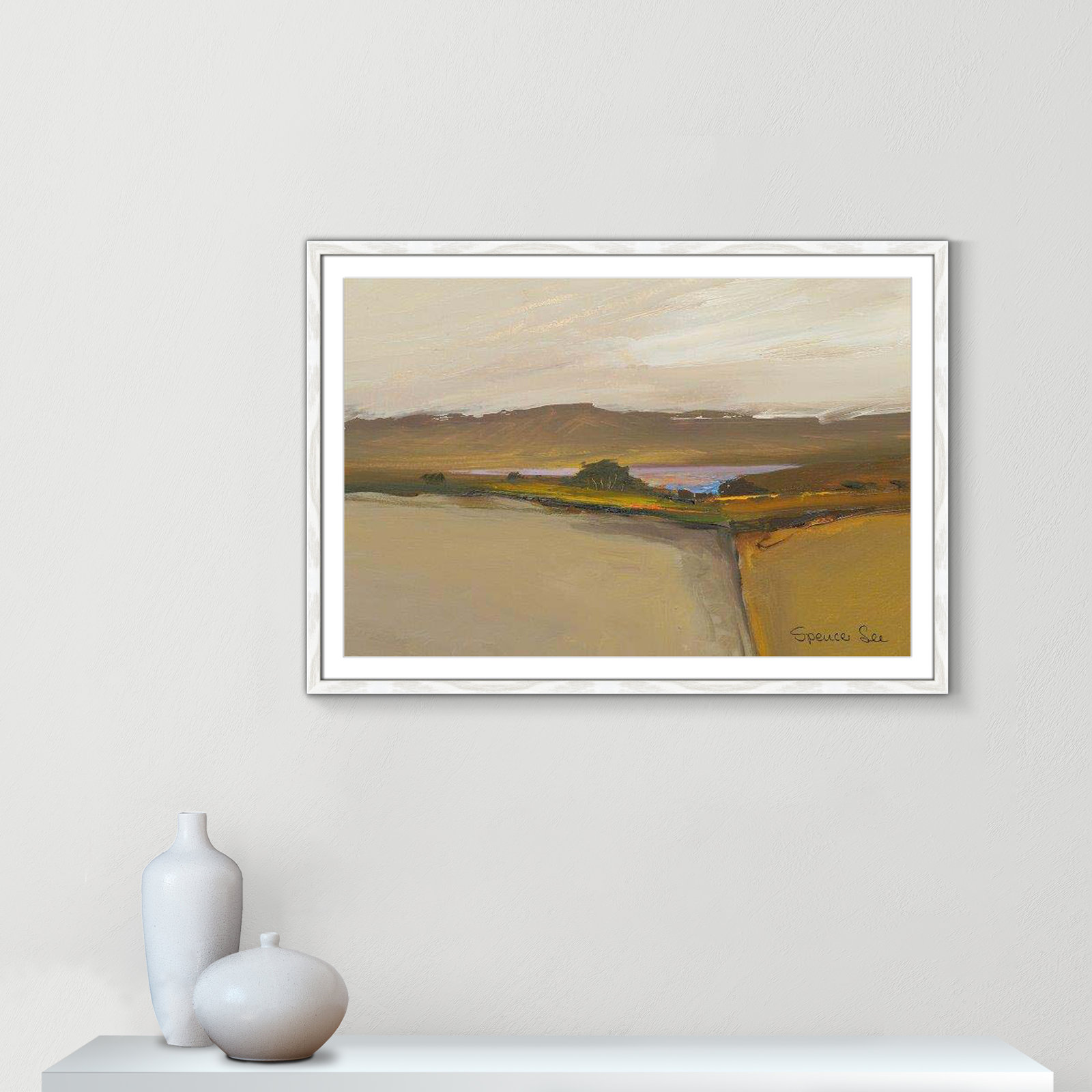 Rialta IV Print, 25.5" H x 35.5" W x 0.75" D, White Framed