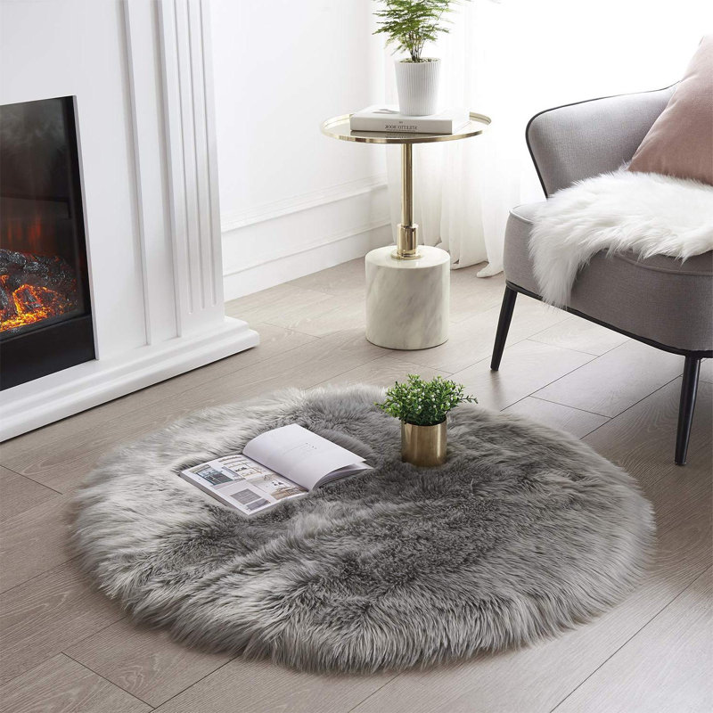 Tapis Drucilla avec envers antidérapant, Rond 3 pi x 3 pi